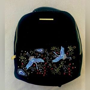 Steve Madden Mini Embroidered Velvet BackPack